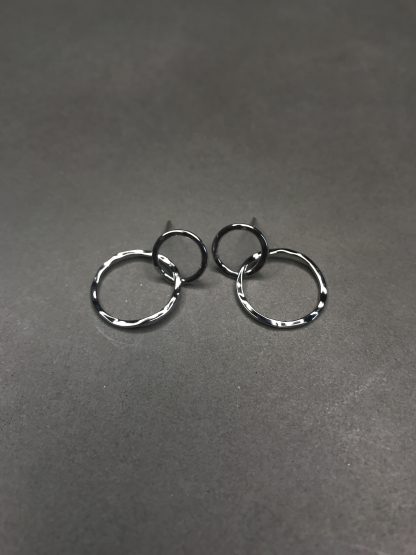 Manille boucles d'oreille en acier inoxydable argenté
